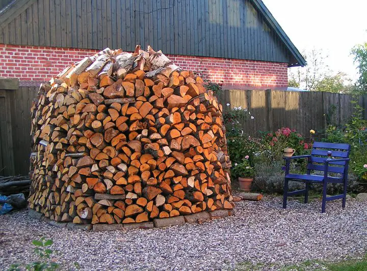 Round Firewood Stack