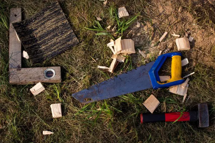 Work instruments on the grass